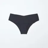 Pack de dos culottes negros de microfibra, corte clásico y cintura alta.