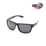 Lentes de sol MDQ modelo Koro, con montura cuadrada de acetato color negro y lentes grises.