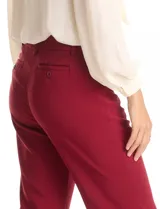 Pantalón de vestir Zac & Rachel, de corte recto y tiro medio, con cierre frontal y bolsillos traseros.