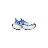 Championes Balenciaga 6XL Lace-Up de diseño robusto, combinando tonos azul, blanco y gris, con suela exageradamente ancha y estructura de malla con paneles sintéticos.