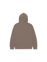 Buzo con capucha de corte relajado, confeccionado en tejido de algodón color beige. Presenta bolsillo tipo canguro frontal, puños y bajo acanalados, y logo bordado en el pecho.