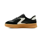 Championes Skechers Hotshot Hi Lifted Luxe color negro con detalles en blanco y suela de goma tostada. Presentan una parte superior de cuero sintético y gamuza, con cordones y entresuela flatform.