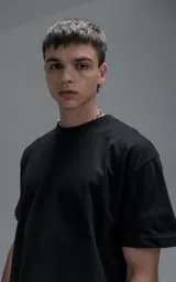 Remera de corte boxy, silueta amplia y recta, con cuello redondo y mangas cortas. Confeccionada en algodón premium, presenta un calce relajado y moderno.