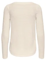 Sweater de punto con cuello redondo y manga larga, de corte regular y textura suave.