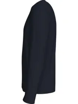 Remera de manga larga Tommy Hilfiger color azul marino, de corte slim y cuello redondo. Presenta el logo de la marca bordado en el pecho.