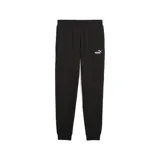Pantalón de jogging negro de corte clásico con logo de Puma estampado en blanco en la pierna izquierda.