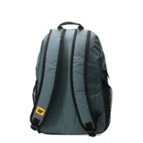 Mochila urbana Caterpillar modelo Tokyo, color negro, con compartimento principal con cierre, bolsillos laterales de red y logo de la marca en el frente.