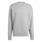 Buzo gris de felpa francesa Adidas All SZN, de corte clásico, con cuello redondo y logo bordado en el pecho.
