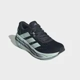 Championes de running Adidas Adistar 4, color negro con detalles en verde agua y suela gruesa con tecnología REPETITOR.