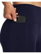 Calza deportiva de tiro alto en color azul marino, confeccionada en tejido de punto elástico de alto rendimiento. Cuenta con bolsillos laterales funcionales y diseño ergonómico para mayor comodidad y sujeción durante el entrenamiento.
