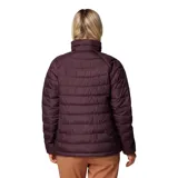 Campera acolchada Columbia modelo Powder Lite II, color bordó, con cierre frontal completo, cuello alto y bolsillos laterales con cierre. Cuenta con tecnología Omni-Heat™ para retención de calor y Omni-Shield™ para repelencia al agua.