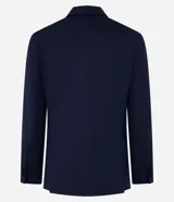 Saco de traje masculino de corte slim, confeccionado en poliviscosa con textura acanalada leve. Presenta cuello con solapa, cierre frontal con botones, mangas largas y bolsillos laterales. Incorpora tecnología performance para mayor respirabilidad y secado rápido.