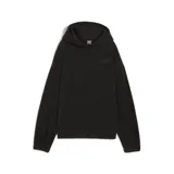 Buzo hoodie Puma ESS ELEV.Winter, color negro, de corte holgado y tejido de polar.