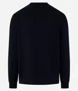 Buzo de cuello redondo y manga larga, confeccionado en tejido de media malla con puños ajustados. Diseño minimalista sin estampa.