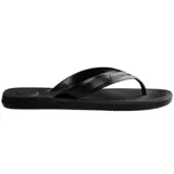Ojotas Havaianas Top Max Comfort color negro con logo blanco en las tiras.
