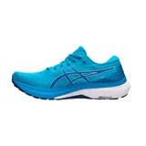 Championes de running Asics Gel-Kayano 29, color negro con detalles en rojo y amarillo. Presentan tecnología FF Blast+ en la entresuela para mayor amortiguación y diseño de malla transpirable.