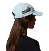 Gorro tipo visera Columbia Tech Shade II Hat, color celeste con detalles en gris en los laterales, confeccionado en nailon con tecnología Omni-Wick para absorción de humedad.