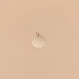 Dije medalla circular lisa en plata 925, ideal para grabar.