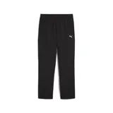 Pantalón cargo Puma de corte relajado, color negro, con bolsillos laterales tipo cargo y logo de la marca en la parte superior.