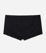 Sunga masculina tipo bóxer color negro, confeccionada en microfibra liviana de poliamida con acabado texturado.