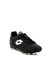 Championes de fútbol Lotto Stadio-MD-M para hombre, color negro con detalles en blanco.