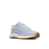 Calzado de trail running Merrell Fly Strike 2 color lila, con parte superior de malla transpirable y detalles en TPU. Cuenta con entresuela ligera de espuma EVA, cordones en tono crudo, talón reforzado en color beige y suela de goma marrón con tacos para mayor tracción.