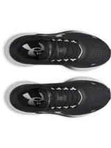 Championes de running Under Armour Velociti Pace, modelo neutro de color negro con suela blanca y logo grande en el lateral. Confeccionados con parte superior de malla transpirable y amortiguación UA HOVR para mayor retorno de energía.