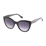 Lentes de sol Teresa Calandra modelo Lisbeth, con armazón de acetato negro de estilo cat-eye y cristales degradados.
