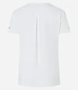 Remera deportiva de manga corta con cuello redondo, confeccionada en tejido texturizado con detalle reflectante y pliegue en la espalda.