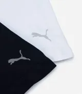 Pack de dos bóxers Puma sin costuras, uno negro y otro blanco, con cintura elástica con logo de la marca.
