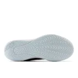 Championes de tenis New Balance 696 para hombre, con capellada de malla negra y detalles en azul y amarillo. Suela Ndurance para mayor agarre.