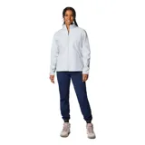 Campera softshell Columbia modelo Kruser Ridge III, color gris claro, con cierre frontal completo, cuello alto, bolsillos laterales con cierre y tecnología Omni-Shield repelente al agua y manchas.