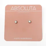 Aros tipo abridores de acero quirúrgico con engarce de cristal brillante.