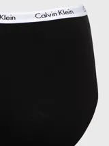 Bombacha de talle alto Calvin Klein Carousel, color negro, confeccionada en algodón elástico con cintura elástica distintiva con logo de la marca.