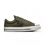 Championes Converse Star Player 76 color verde militar con detalles en negro y blanco.