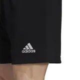 Short de fútbol Adidas Entrada 22 negro con logo blanco. Confeccionado con tejido transpirable AEROREADY y cintura elástica con cordón.