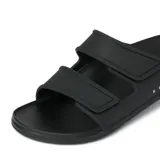 Sandalias Reef Oasis Adapt de goma color negro, con doble tira ajustable con velcro y logo de la marca en el lateral.