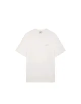 Remera de manga corta Autry, color blanco, con cuello redondo y logo de la marca bordado en el pecho.