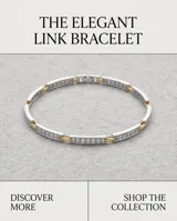 Pulsera de plata 925 con baño dorado y eslabones decorados con circonias brillantes.