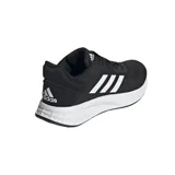 Championes Adidas Duramo 10 para running, color negro con las tres tiras blancas.