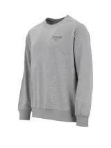 Buzo de cuello redondo y manga larga, confeccionado en tejido french terry color gris melange. Presenta un pequeño logo estampado en el pecho y puños acanalados.