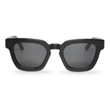 Lentes de sol Mr Boho modelo Logan, color negro con montura cuadrada de acetato y lentes grises.