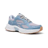 Championes Hi-Tec Piper color celeste con detalles en rosa y suela blanca con detalles en marrón.