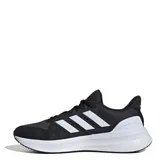 Championes de running Adidas Ultrarun 5, color negro con detalles en blanco. Presentan exterior de malla transpirable, mediasuela con tecnología de amortiguación BOUNCE 2.0 y suela ADIWEAR de gran agarre.