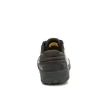 Championes urbanos Caterpillar modelo Hex, color negro con detalles en amarillo. Presentan una capellada de cuero napa, cierre con cordones y una suela de goma robusta con diseño texturizado.
