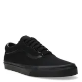 Championes Vans Old Skool negros de lona con detalles de cuero y suela de goma.