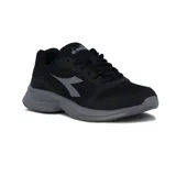 Championes de running Diadora Champion Robin 4 para hombre, color negro con detalles en gris oscuro. Presentan capellada de malla transpirable y logo Diadora en el lateral.