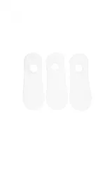 Pack de tres pares de medias invisibles blancas.