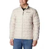 Campera técnica Columbia modelo Delta Ridge II, con tecnología HeatSeal™ de construcción sin costuras y forro termorreflectante Omni-Heat™. Presenta cierre frontal completo, cuello alto con protección para la barbilla, bolsillos laterales con cremallera y puños ribeteados. Confeccionada con aislamiento de plumón de 650 hilos y tejido exterior con tecnología Omni-Shield™ repelente al agua y manchas.