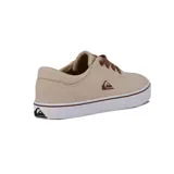 Zapatillas Quiksilver modelo Zuma, color marrón claro con cordones marrones, suela blanca y detalles de la marca en el lateral.